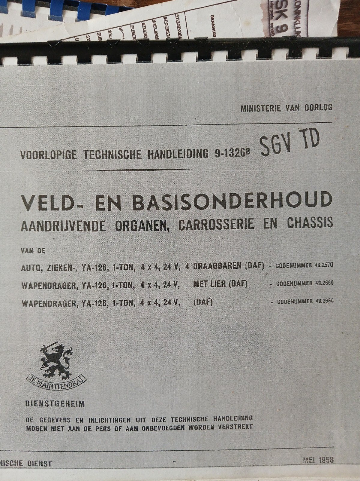 Diverse daf ya 126/314 handleidingen, Ophalen of Verzenden