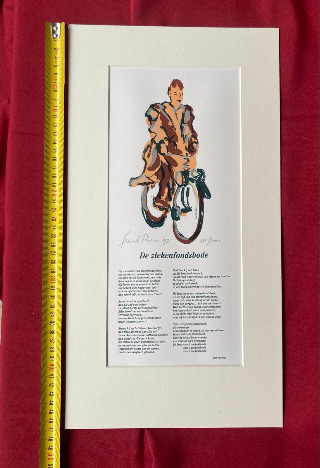 Frank Rosen '97 - De ziekenfondsbode (gesigneerd), Dagelijks leven, 1950 - 1999, Ophalen of Verzenden, Gesigneerd