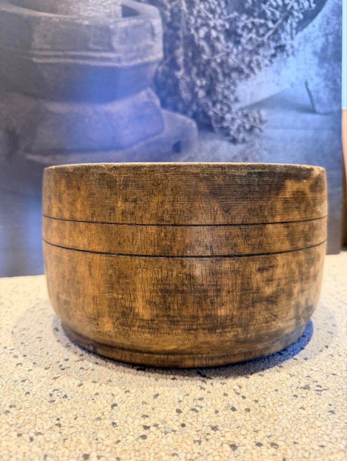 Landelijke brocante houten sier kom/bak, Overige typen, Rond, Nieuw, Ophalen of Verzenden