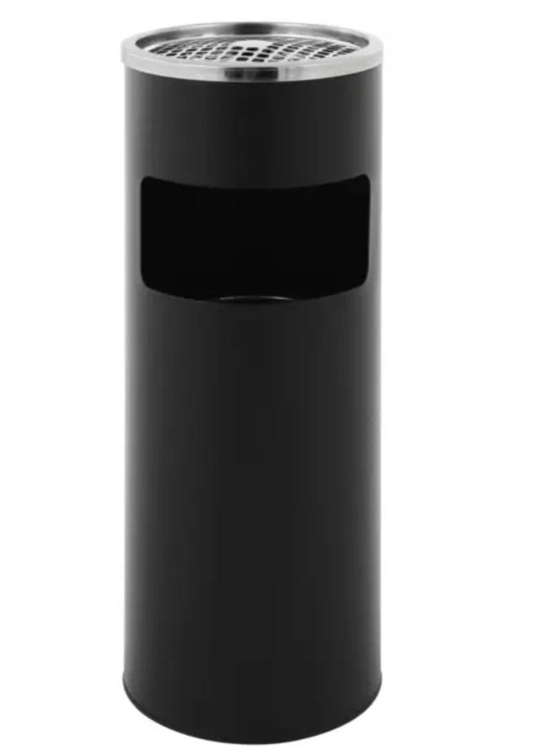 Horeca afvalbak+asbak | staal | zwart | 12,5L |, 40 liter of meer, Ophalen of Verzenden, Nieuw