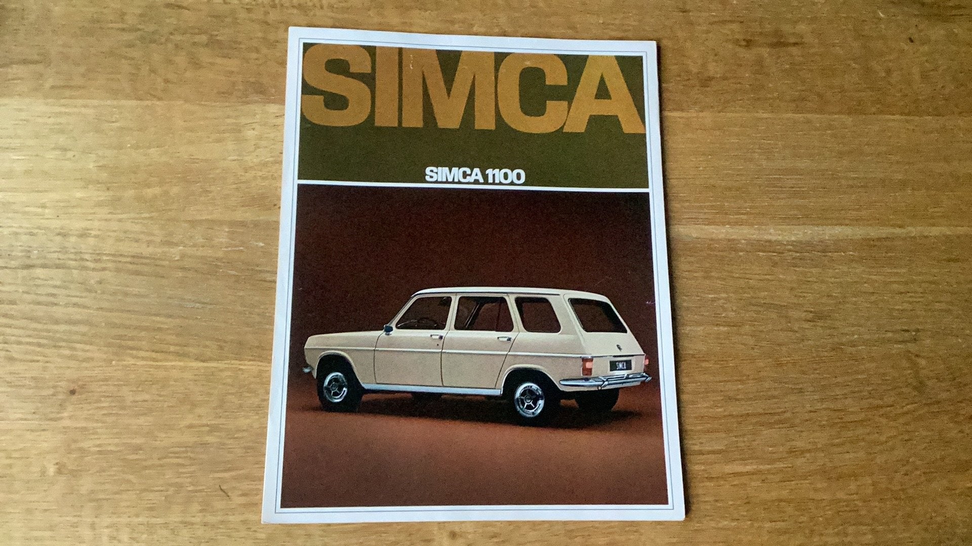 Simca 1100 station leaflet 1968 Zeldzaam verzamelobject, Ophalen of Verzenden, Zo goed als nieuw, Overige merken