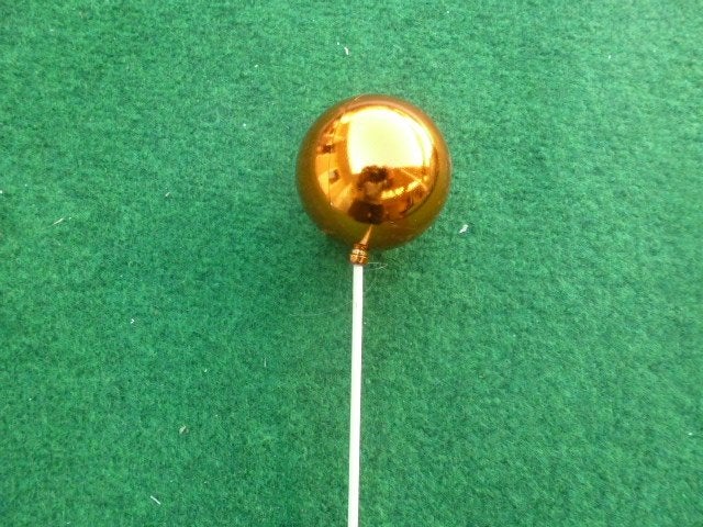 38 oranje/bruine glimmende kerstballen op stok, Diversen, Kerst, Ophalen of Verzenden, Zo goed als nieuw