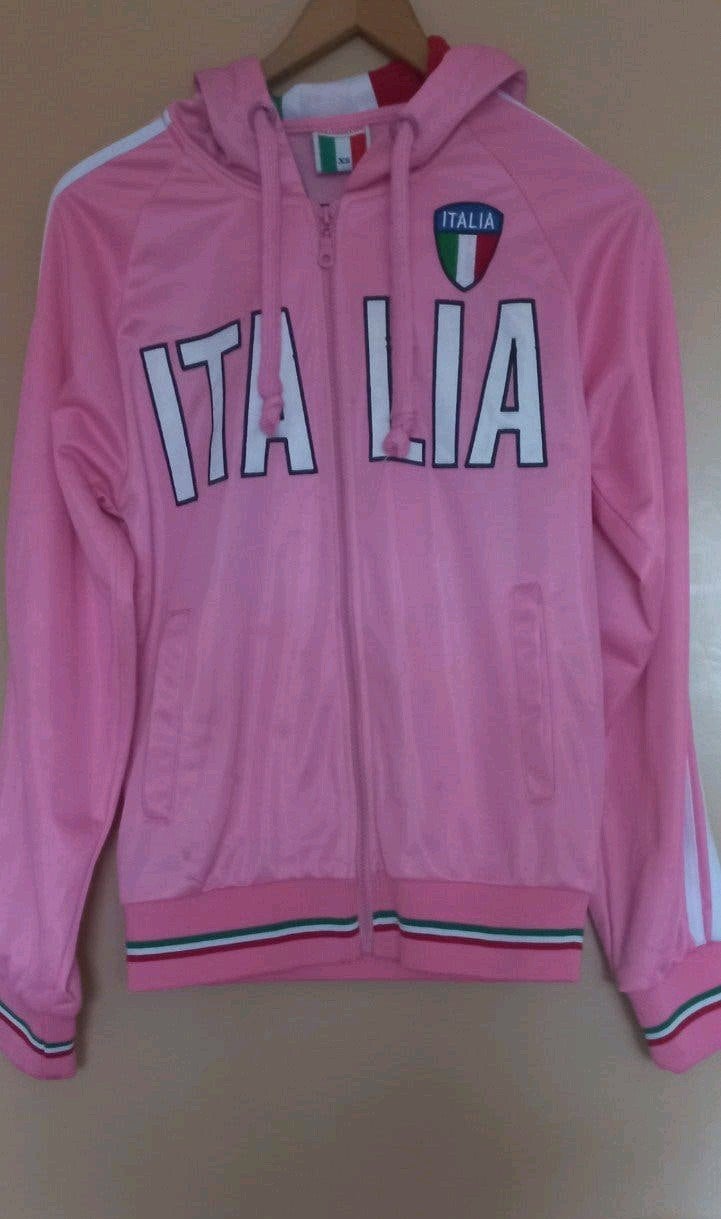 Vintage Pink Italia Zip Hoodie XS, Overige typen, Ophalen of Verzenden, Zo goed als nieuw, Roze