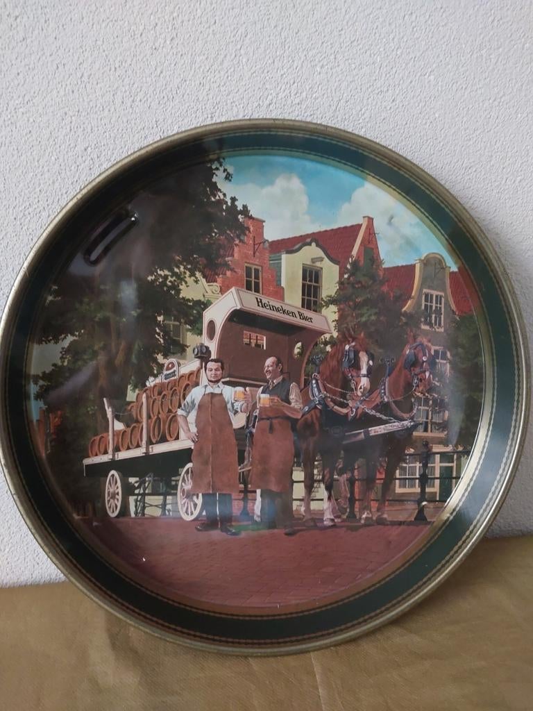 Prachtig vintage dienblad van Heineken, Verzamelen, Ophalen of Verzenden, Gebruikt, Overige typen, Heineken
