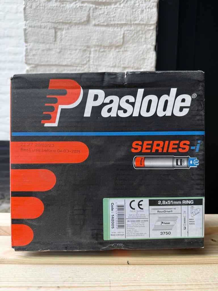 Paslode Nagels 2.8x51mm RING met 1 Patroon - 13321 stuks, Ophalen, Nieuw, 50 tot 100 mm, Spijkers