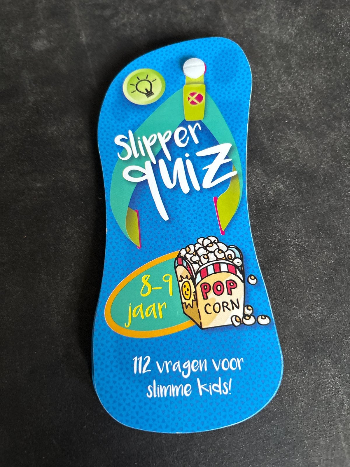 Slipper Quiz Popcorn: 112 vragen voor slimme kids (8-9 jaar), Hobby en Vrije tijd, Een of twee spelers, Ophalen of Verzenden, Zo goed als nieuw