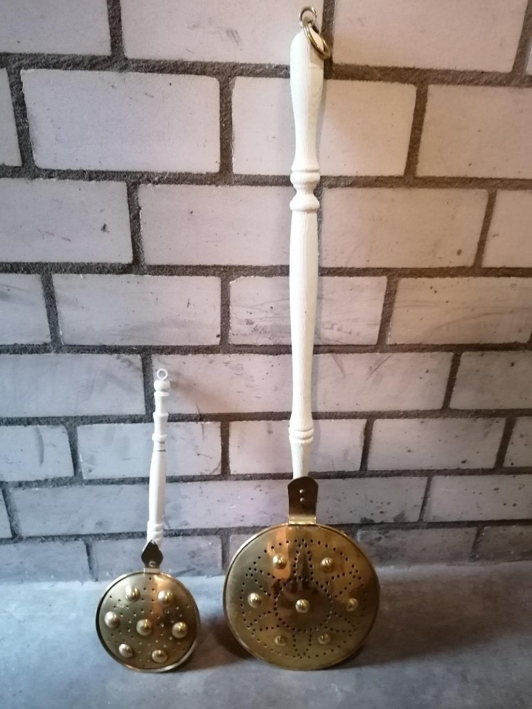 2 oude koperen beddenpannen, Ophalen, Koper