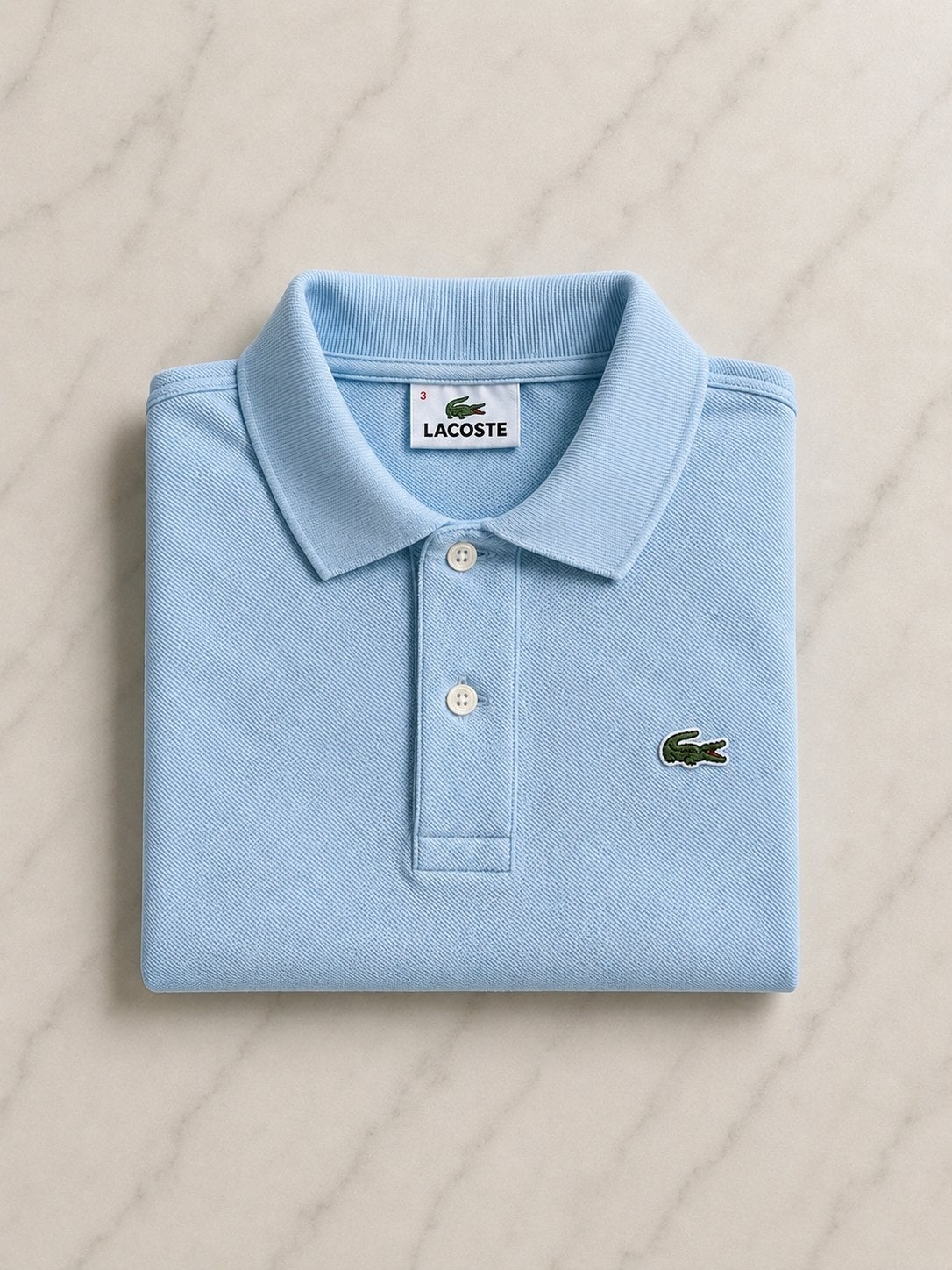 Lacoste Polo Lange Mouwen - Lichtblauw maat S, Kleding | Heren, Ophalen of Verzenden, Zo goed als nieuw, Maat 46 (S) of kleiner