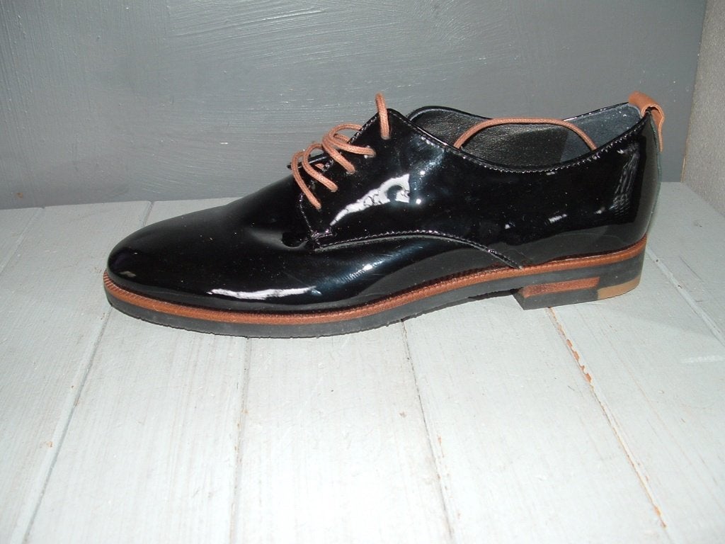 Maripé lakschoenen veterschoenen maat 37 made in Italy, Maripé l, Schoenen met lage hakken, Zwart, Ophalen of Verzenden