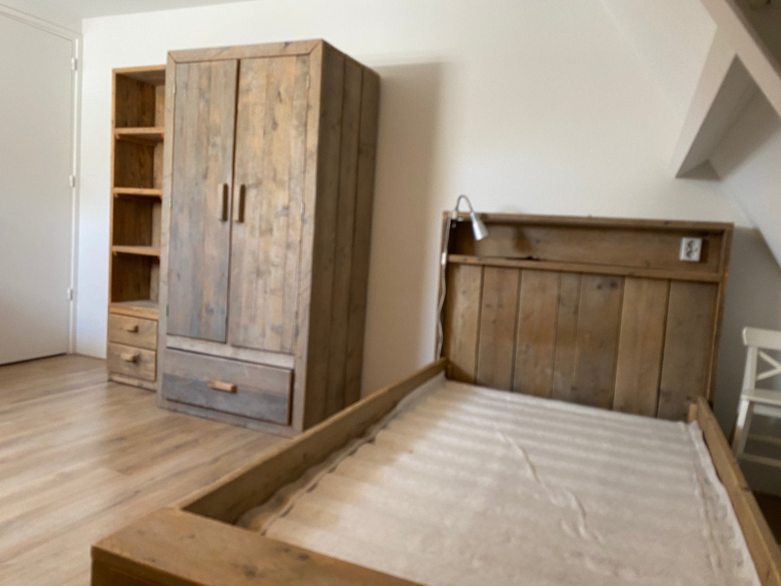 Complete jongens slaapkamer steigerhout, Ophalen, Zo goed als nieuw