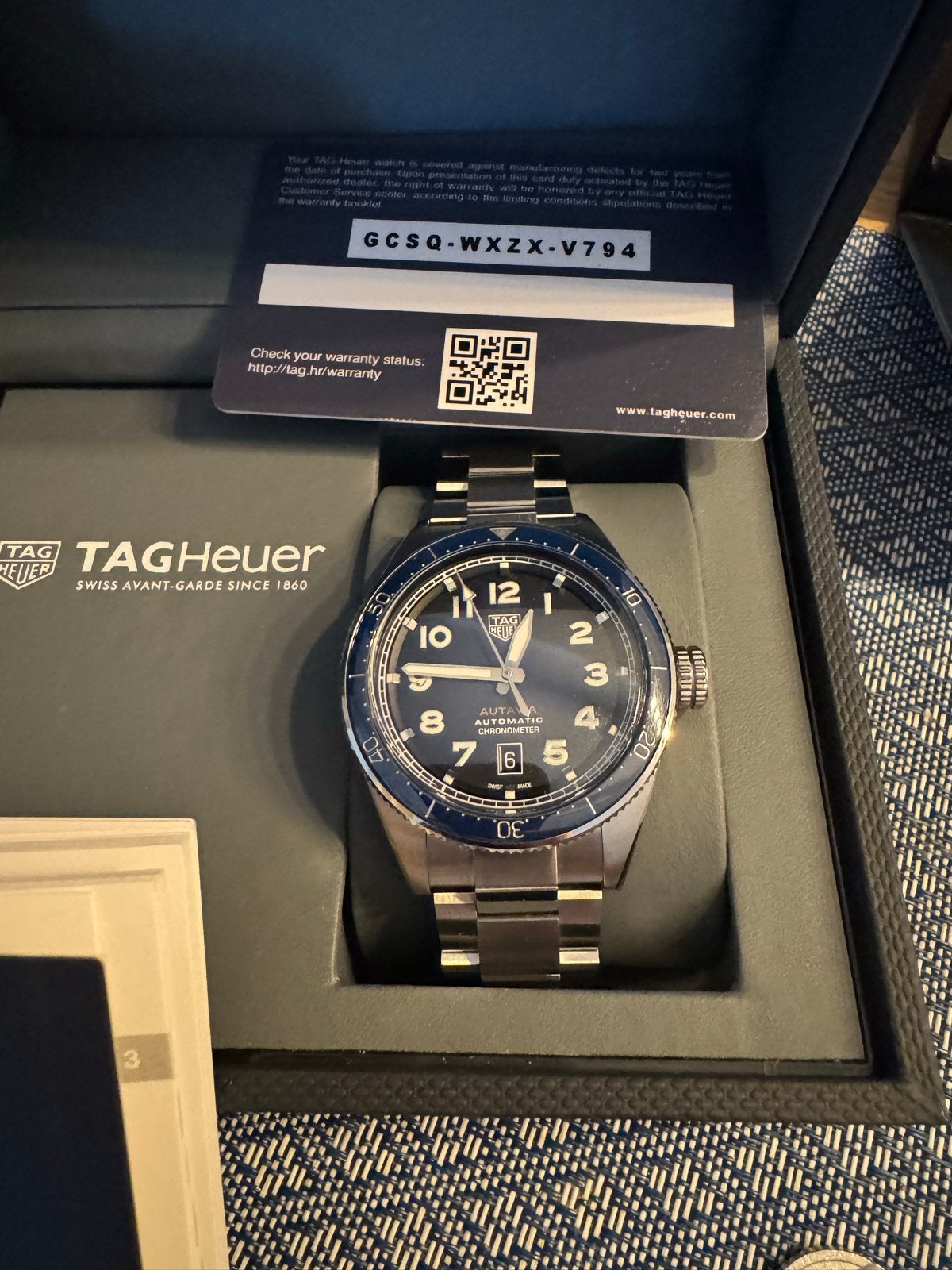 TAG Heuer Autavia Chronometer 2023 - 12 mnd garantie, Staal, Polshorloge, Ophalen of Verzenden, Zo goed als nieuw