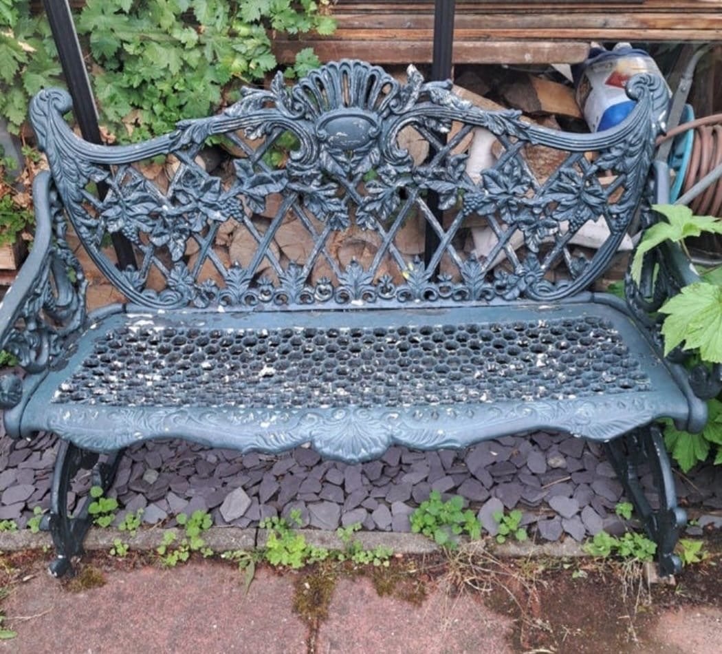 Mooie tuinbank van zwaar aluminium, Tuin en Terras, Tuinbanken, Ophalen, Gebruikt, Aluminium