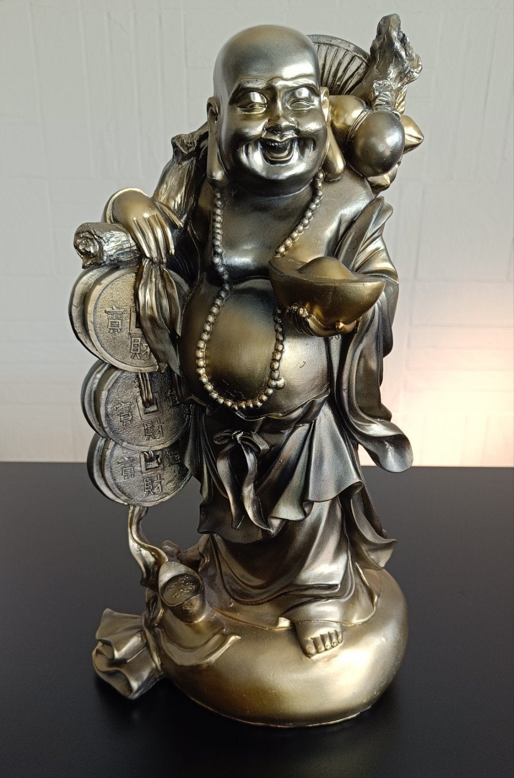 Lachende Boeddha, Ophalen of Verzenden, Zo goed als nieuw, Kunststof, 42 cm
