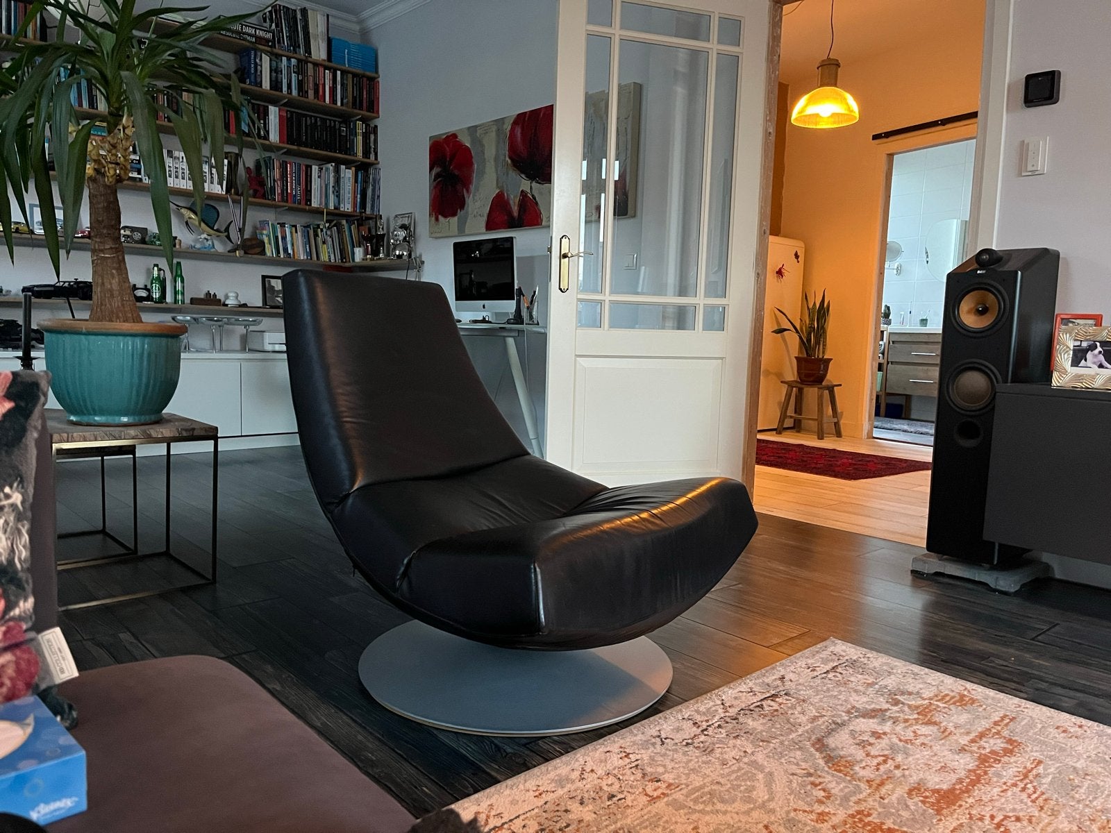 Comfortabele zwarte relaxfauteuil - merk onbekend