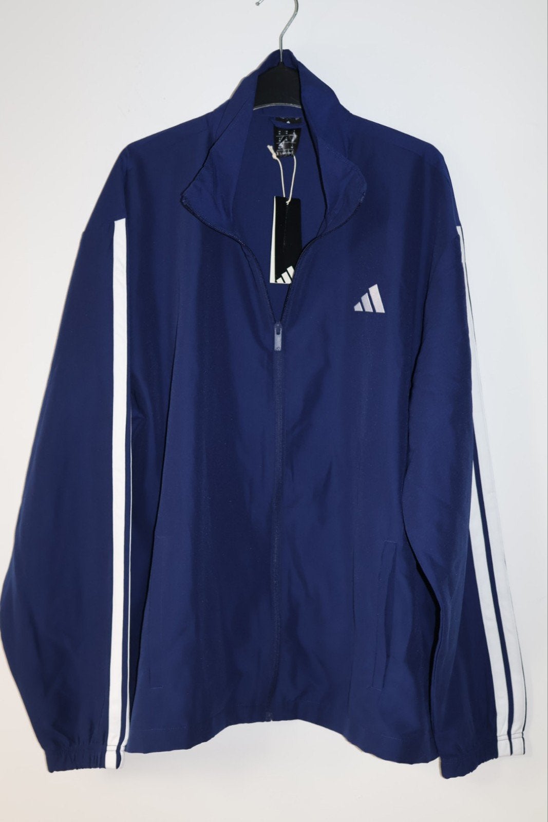 Adidas Trainingsjasje 3-Stripes Woven Maat XL, Blauw, NL, Nieuw, Ophalen of Verzenden