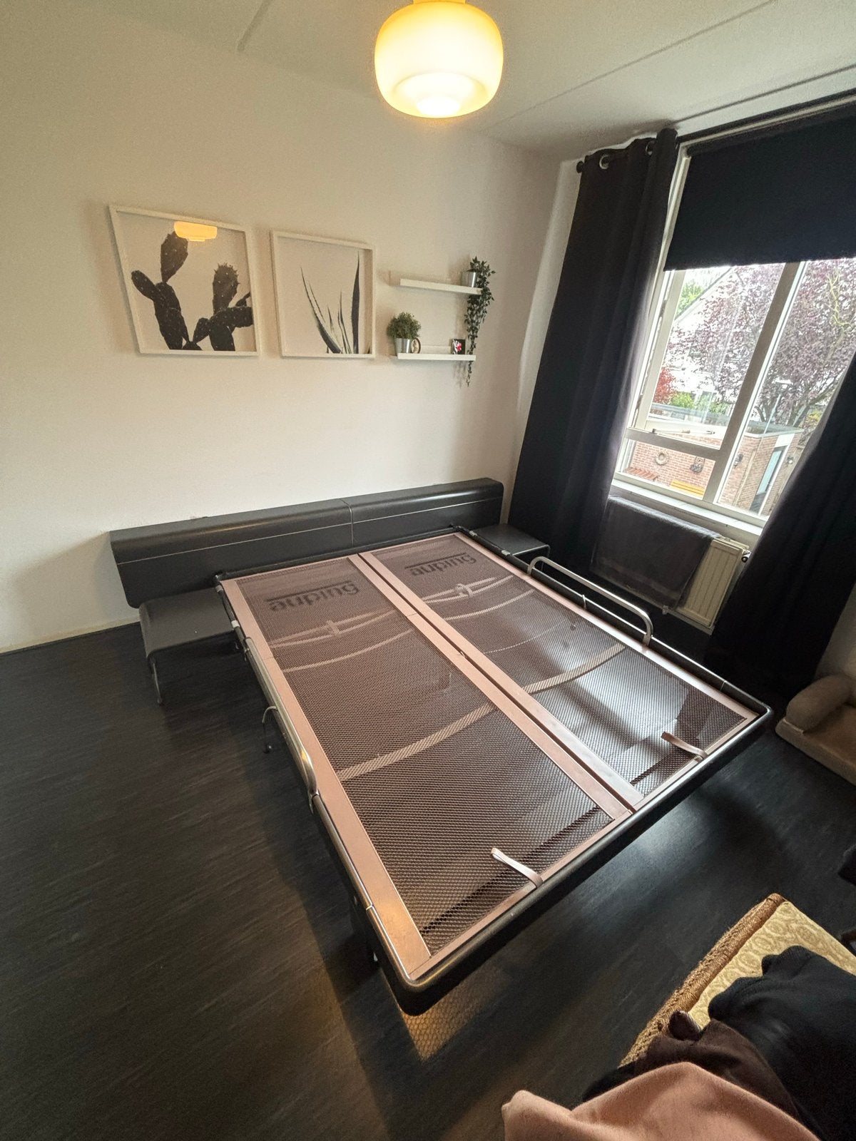 Auping bed 200x160 cm antraciet grijs., Huis en Inrichting, Ophalen, Zwart, Tweepersoons, 200 cm