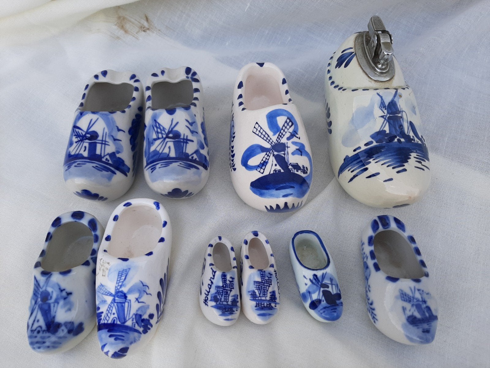 10 kleine Delfts blauwe klompjes, Ophalen of Verzenden