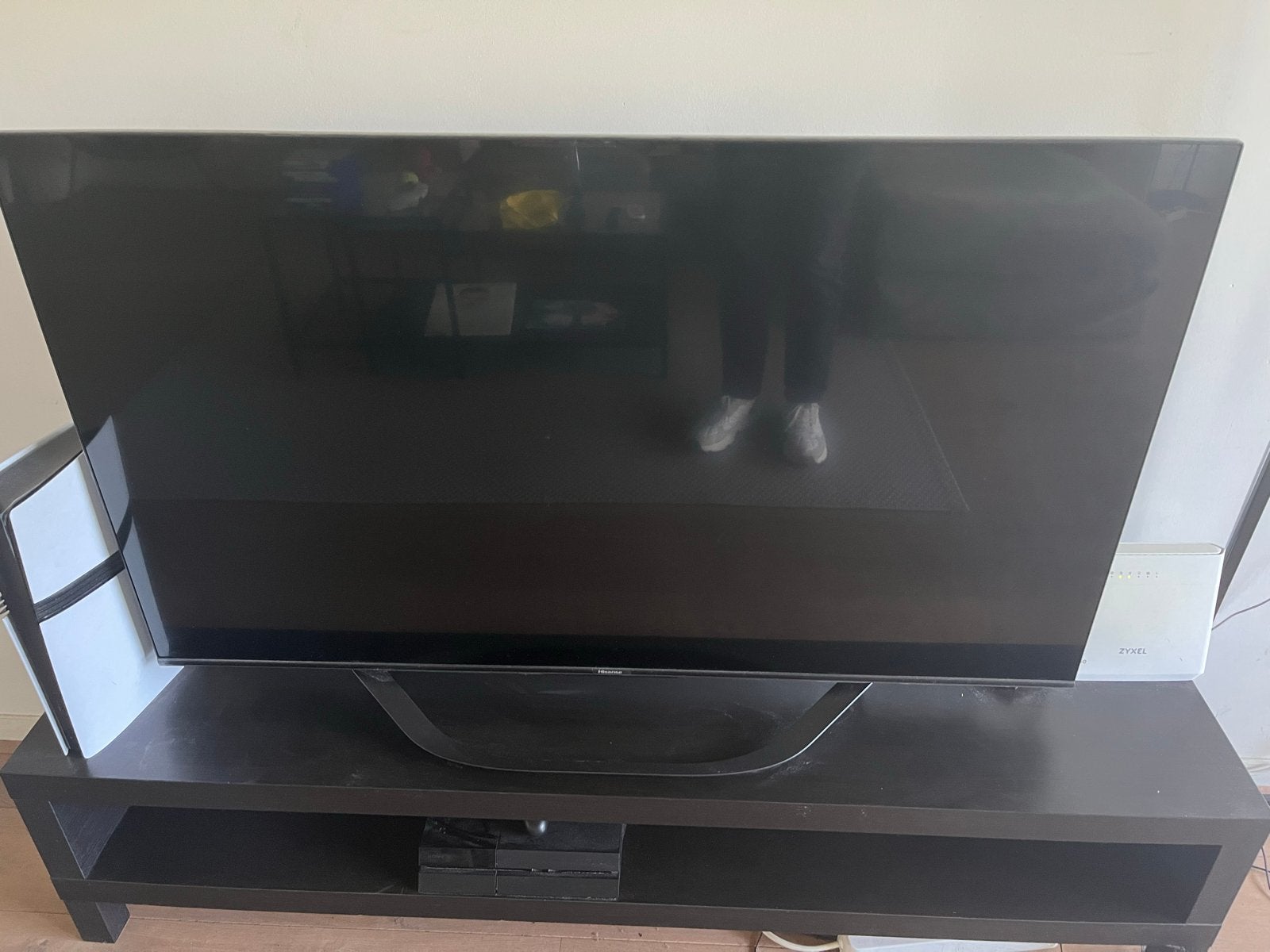 TV-meubel zwart - 175x40x43 cm, Ophalen, Zo goed als nieuw, Hout