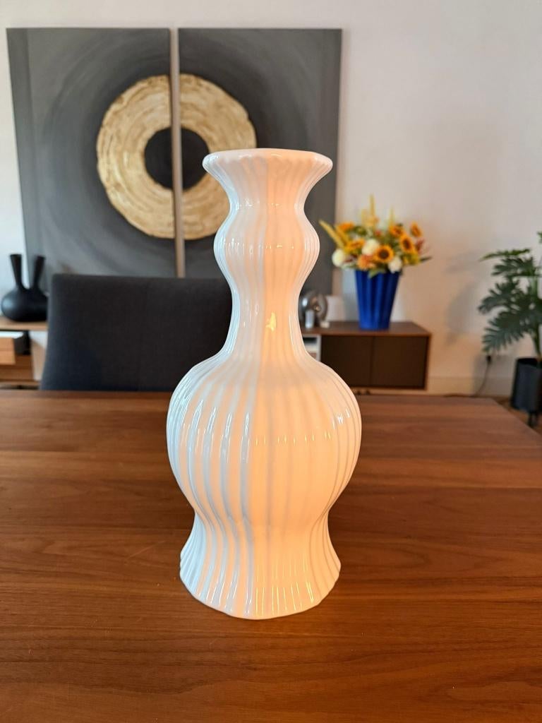 Prachtige knobbelvaas - Oud Delft wit, Ophalen of Verzenden
