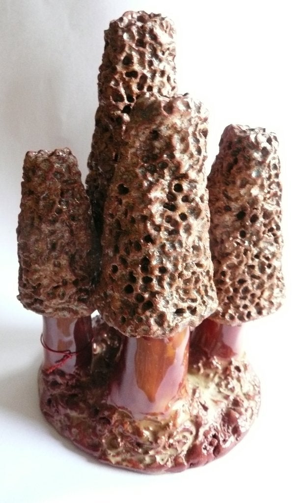 keramische paddestoel / morielje (20) handmade Herfst, Ophalen