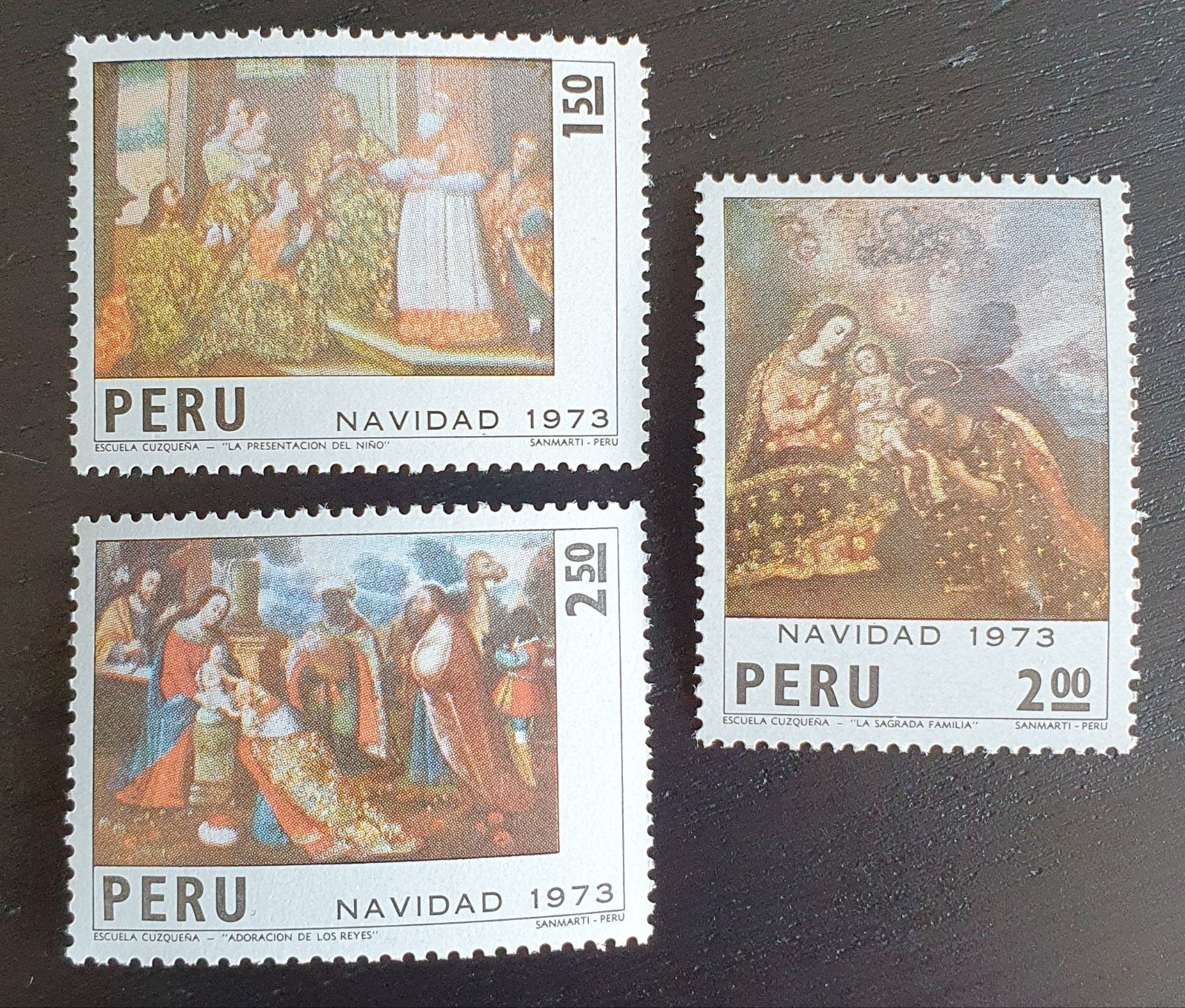 Peru 1973 Kerstmis Michel 941-943 postfris, Verzenden, Postfris, Zuid-Amerika