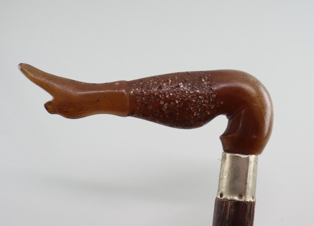 Antieke wandelstok met speciale handgreep, Ophalen of Verzenden