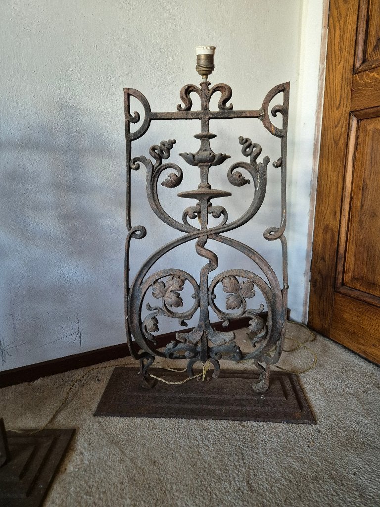 2x Stoere decoratieve ijzeren lampenvoet 76 cm hoog, Ophalen