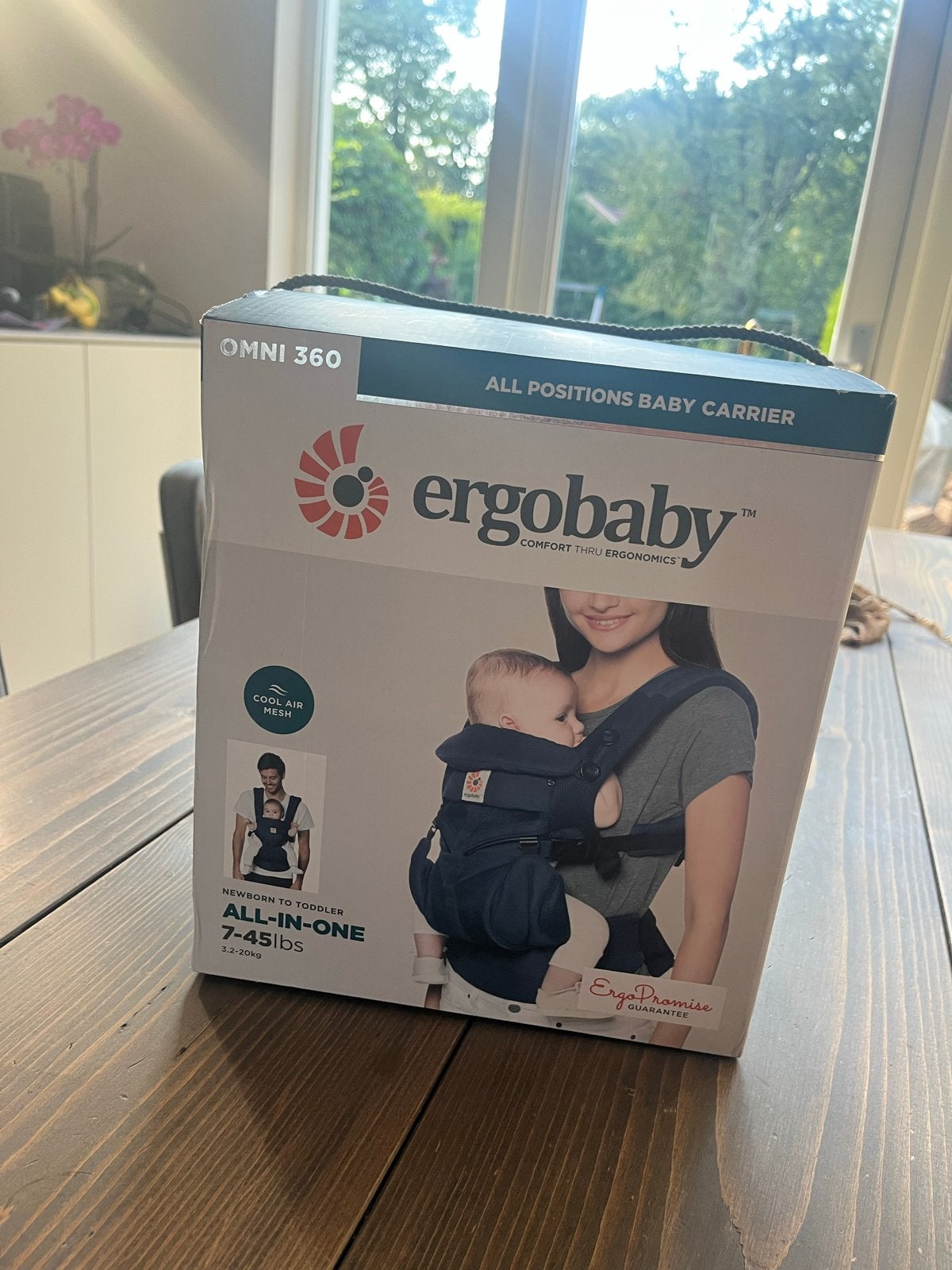 Ergobaby Omni 360 Draagzak - Midnight Blue - Z.G.A.N., Kinderen en Baby's, Babydragers en Draagdoeken, Zo goed als nieuw, Buik, Rug of Zij