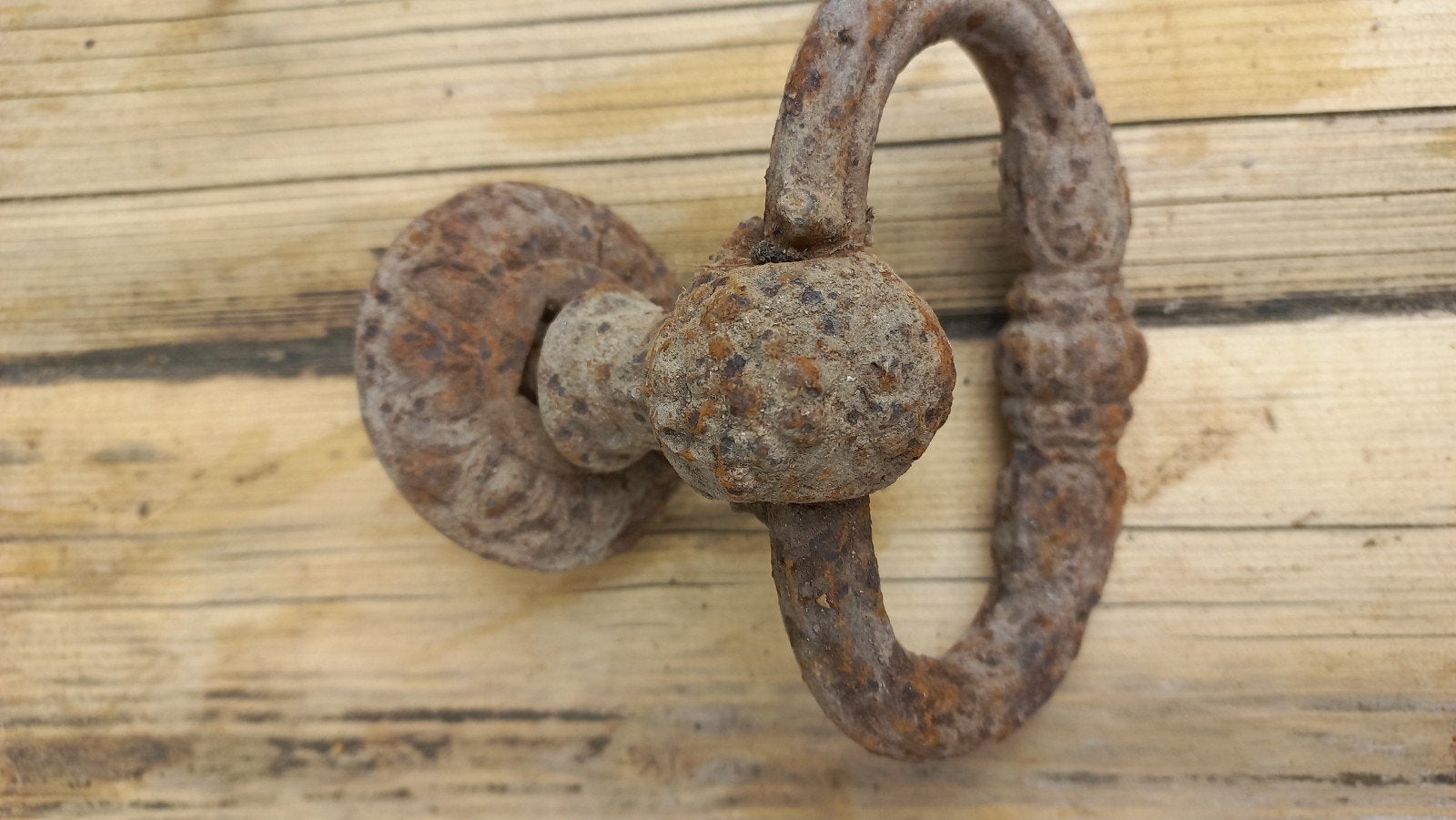 Antieke smeedijzeren ringklopper, Ophalen of Verzenden