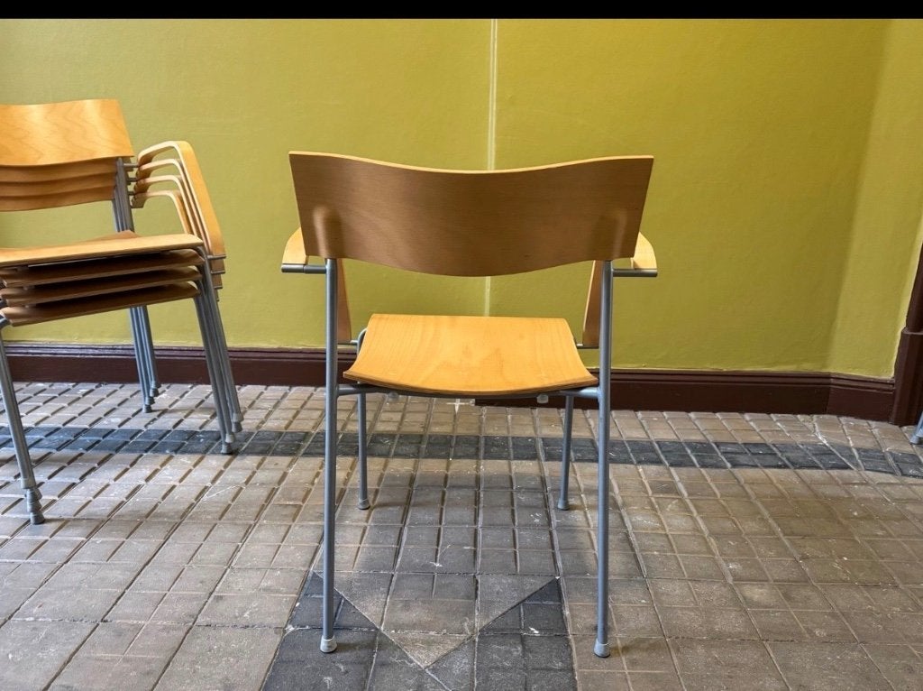 Lammhults Campus stapelstoelen schoolstoelen, Ophalen, Gebruikt, Bruin, Deens Danish
