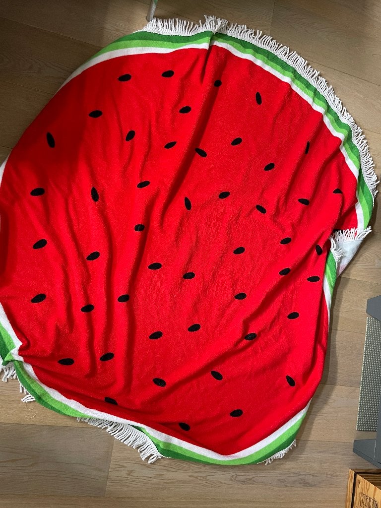 Kleed / grote handdoek strandhanddoek Watermeloen, 100 tot 150 cm, Rond, Nieuw, Ophalen of Verzenden