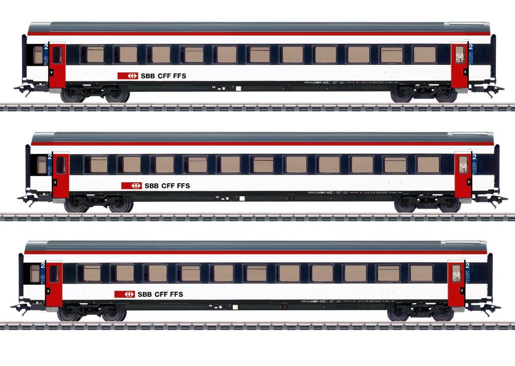 Märklin 42153 – 3-delige Set SBB EW IV Sneltreinrijtuigen, Ophalen, Wisselstroom, Märklin, Nieuw