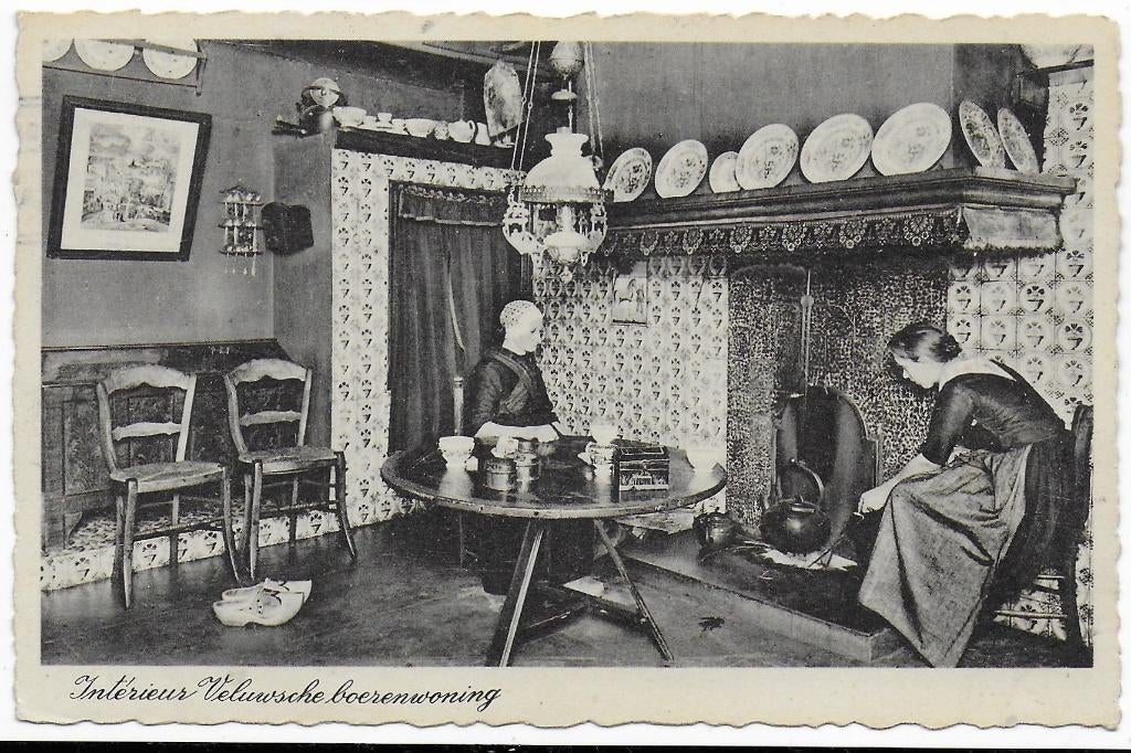 Veluwe boerenwoning Oude Ansichtkaart uit 1936 ( B6545 ), Ophalen of Verzenden, 1920 tot 1940, Gelopen, Gelderland