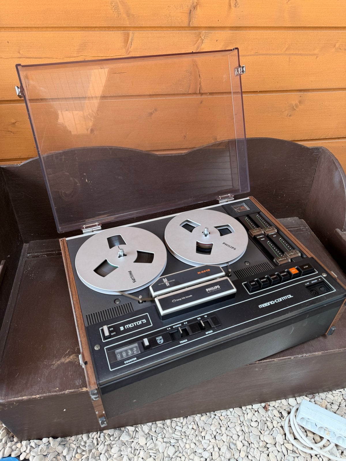Philips N4415 Bandrecorder - Vintage Audio, Audio, Tv en Foto, Bandrecorders, Ophalen of Verzenden, Bandrecorder, Met stofkap
