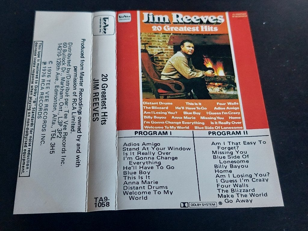 JIM REEVES - 20 GREATEST HITS (MC), 1 bandje, Ophalen of Verzenden, Zo goed als nieuw, Origineel