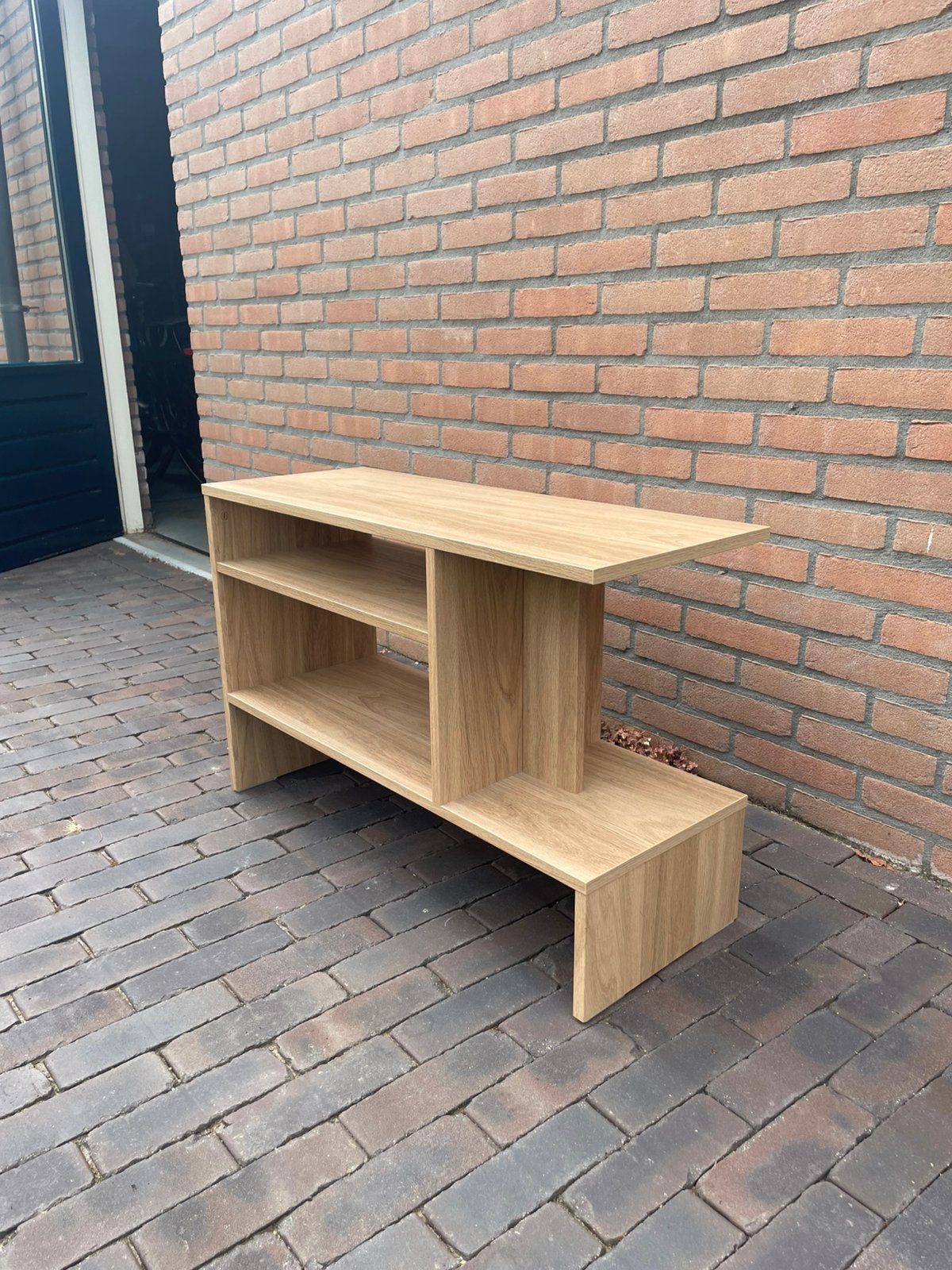 IKEA Holmerud tafeltje sidetable eiken 80x31 cm, Ophalen, 50 tot 100 cm, Zo goed als nieuw, 25 tot 50 cm