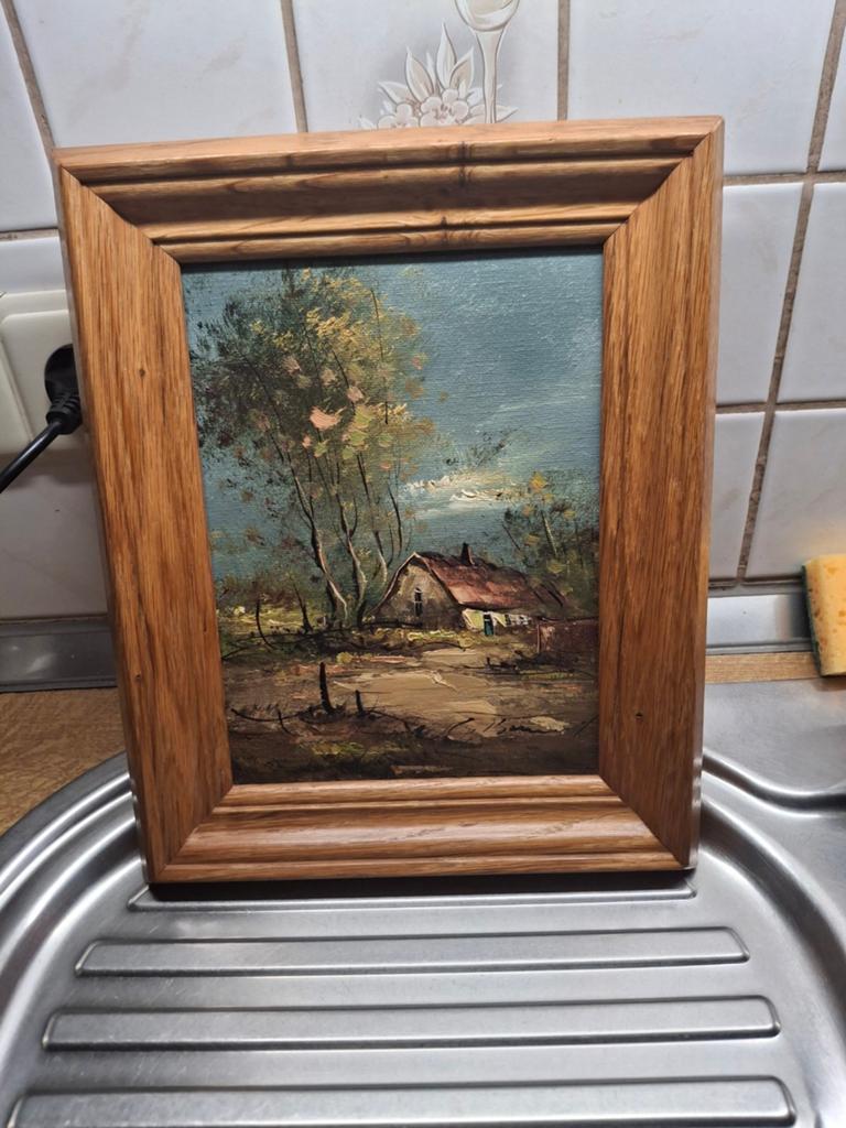 Schilderstuk op doek afmeting  30 bij 24 cm, Ophalen of Verzenden