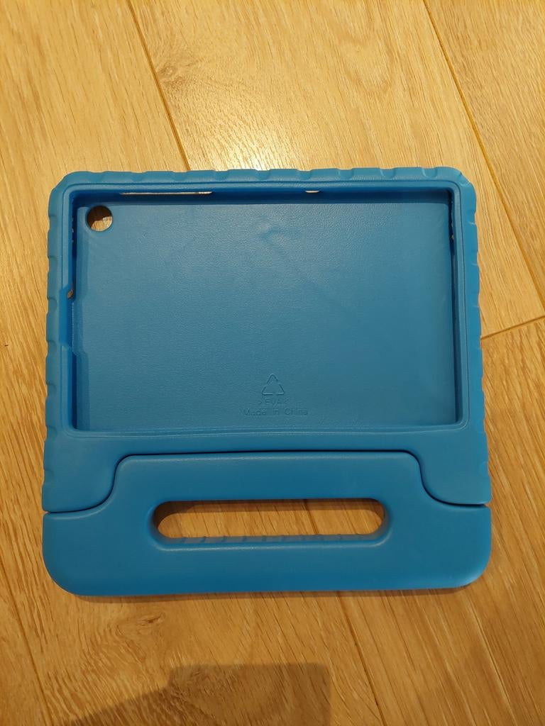 Stevige blauwe kinder tablet hoes met handvat, Computers en Software, Tablet-hoezen, 10 inch, Universeel, Bescherming voor- en achterkant