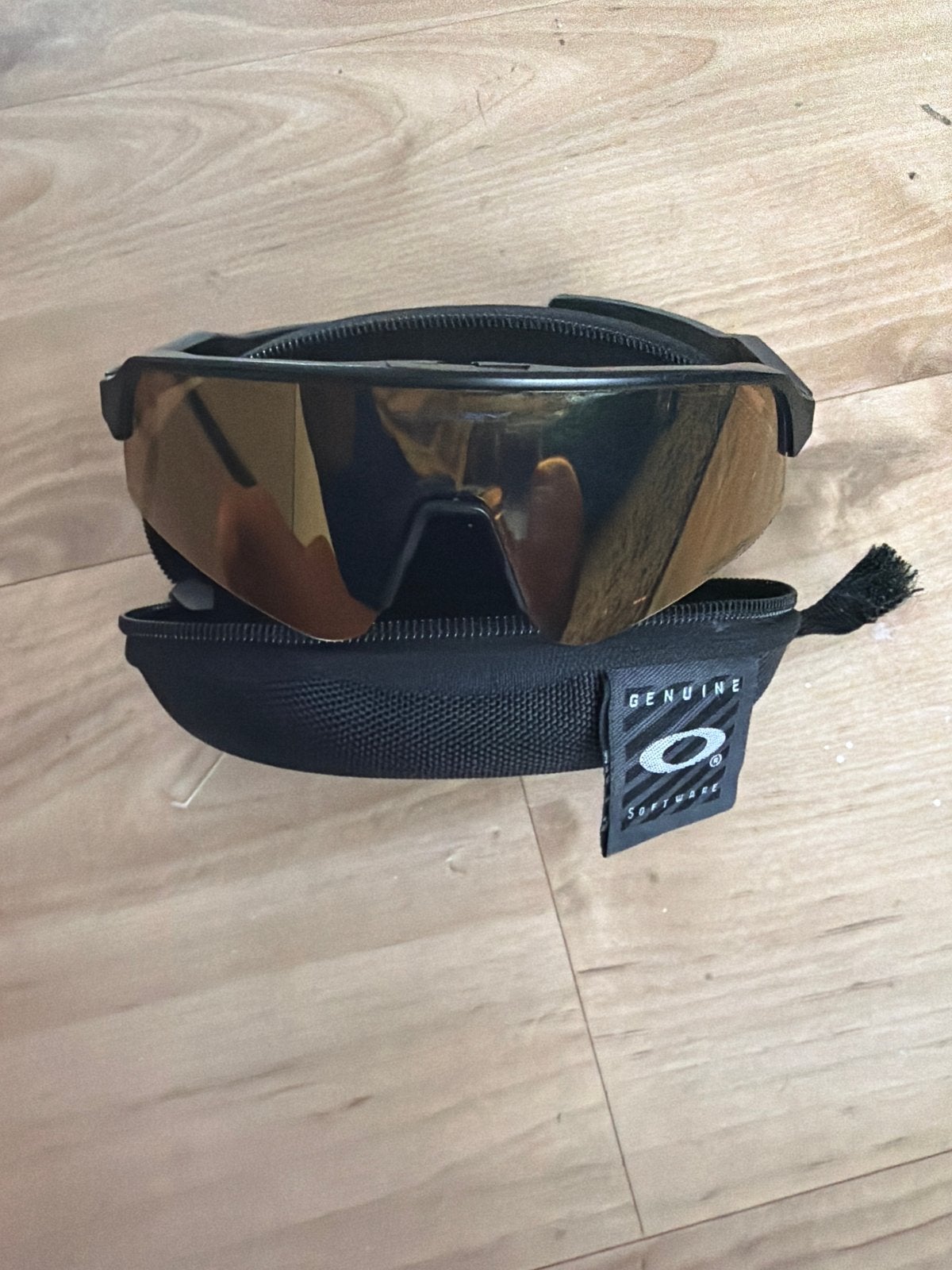 Oakley Zonnebril fiets hardloop bril, Zonnebril, Zwart, Ophalen of Verzenden, Zo goed als nieuw