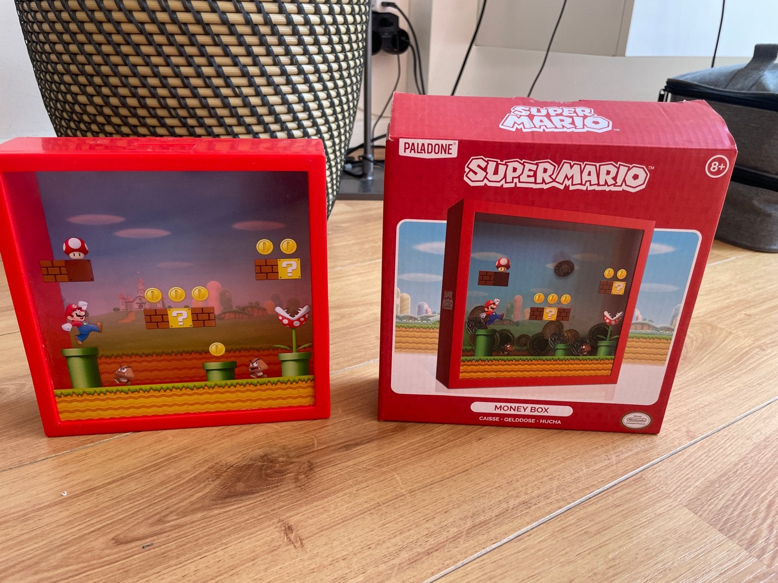Nieuwe Super Mario Spaarpot met doos, Verzamelen, Ophalen of Verzenden, Nieuw, Kunststof, Strip- of Tekenfilmfiguur