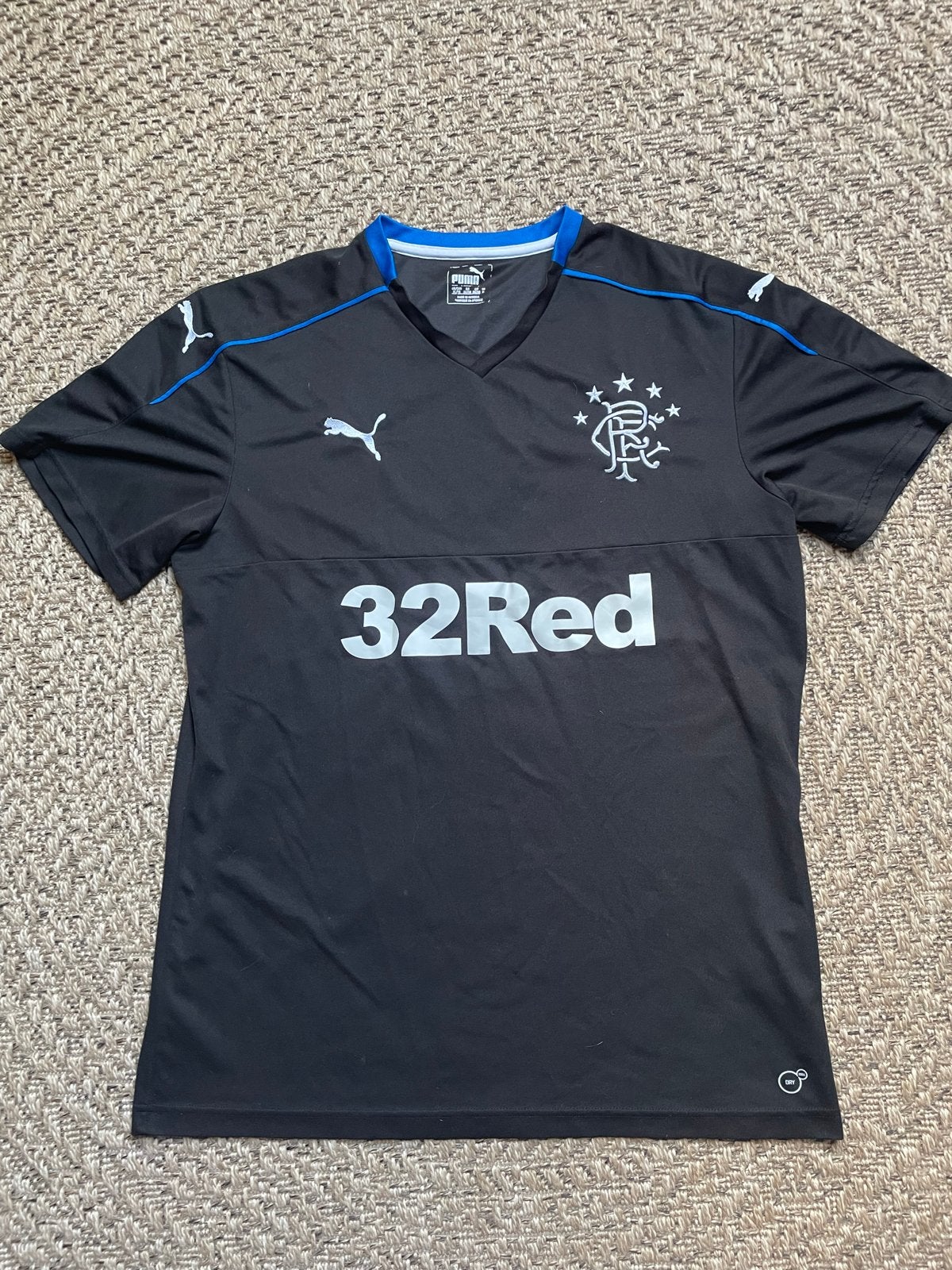 Puma Rangers FC 3e shirt 2017/18 - Zwart - Maat XL, Verzenden, Zwart, Maat 56/58 (XL), Zo goed als nieuw
