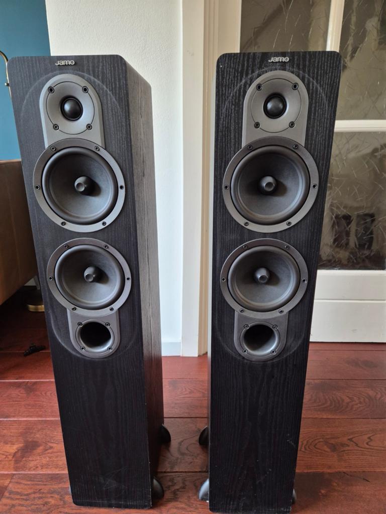 Jamo S 426 speakers, Ophalen, Gebruikt, 120 watt of meer, Front, Rear of Stereo speakers