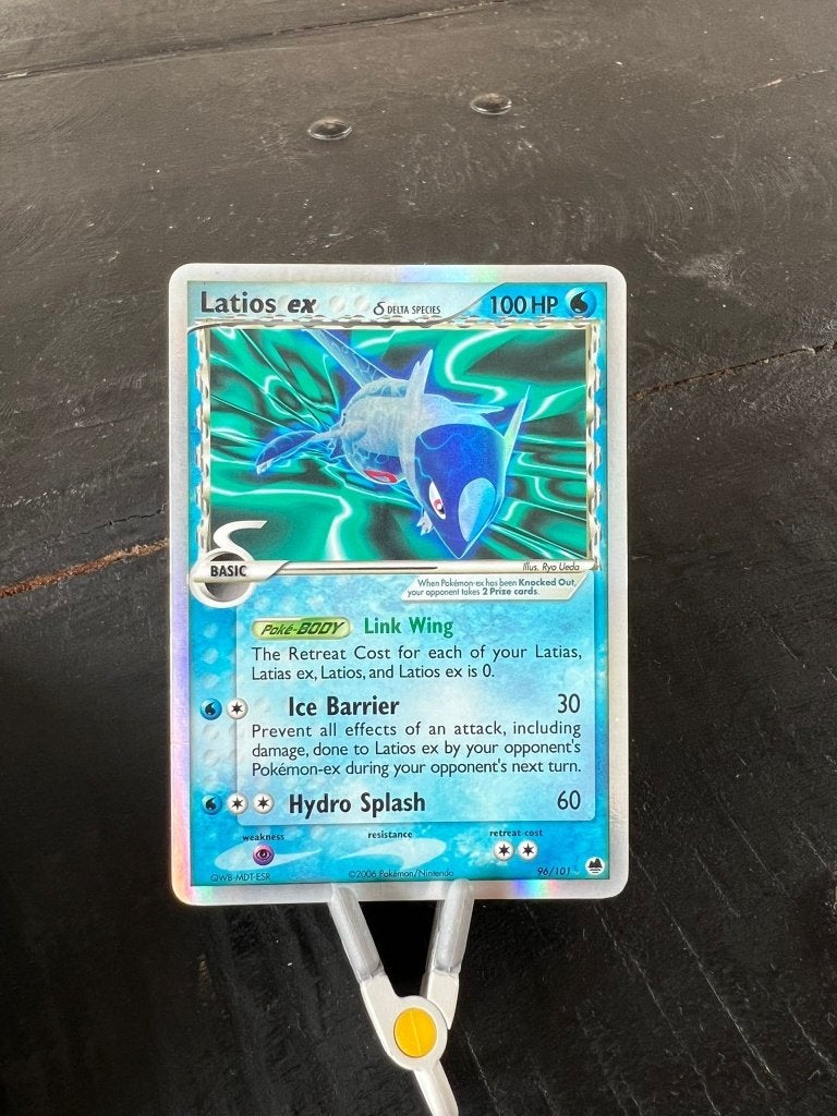 Latios EX #96 Pokemon Dragon Frontiers, Ophalen of Verzenden, Zo goed als nieuw, Losse kaart, Foil