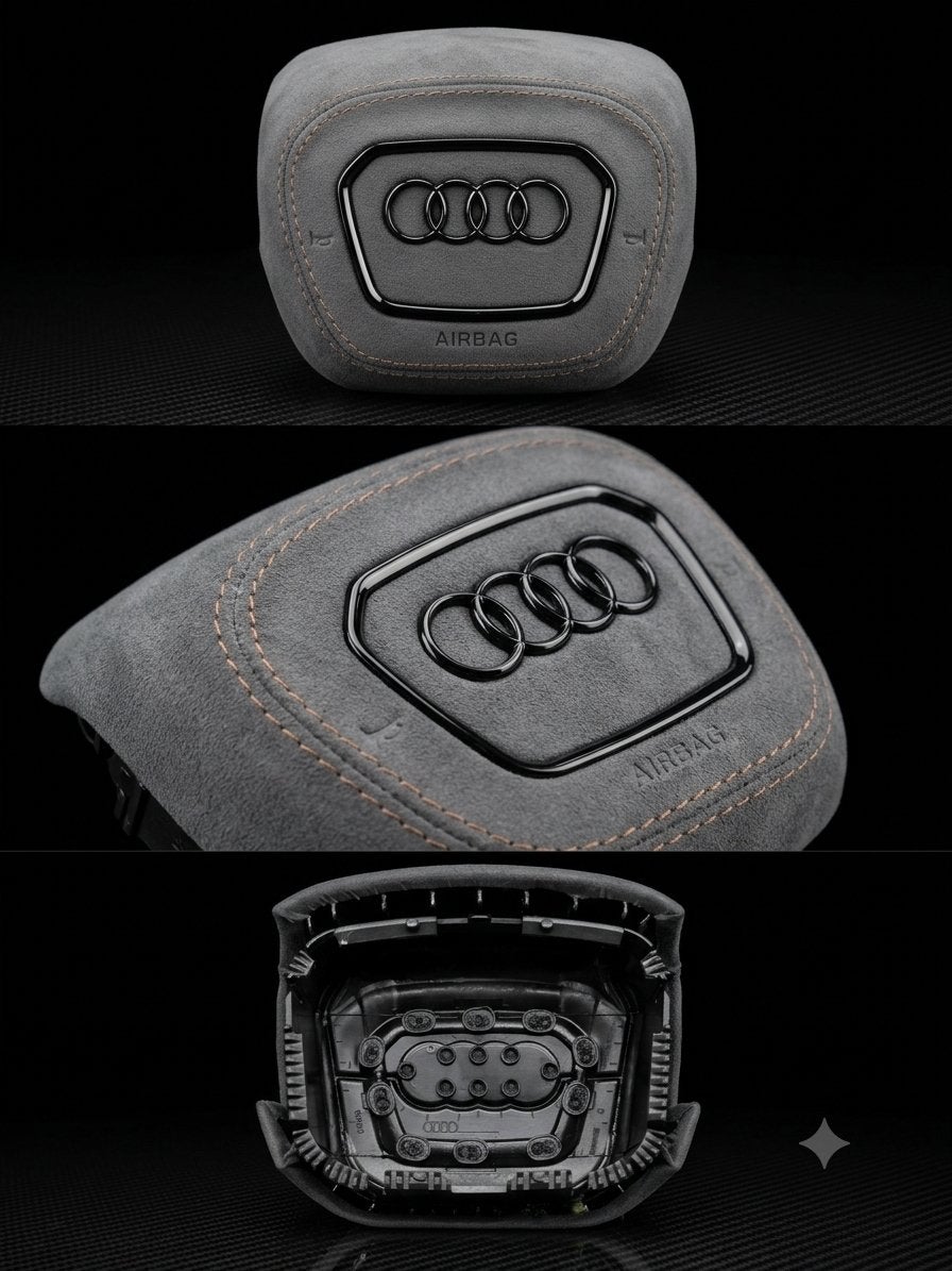Audi Alcantara Airbag Cover met Gloss Black Logo  nieuw, Auto-onderdelen, Ophalen of Verzenden, Nieuw, Audi