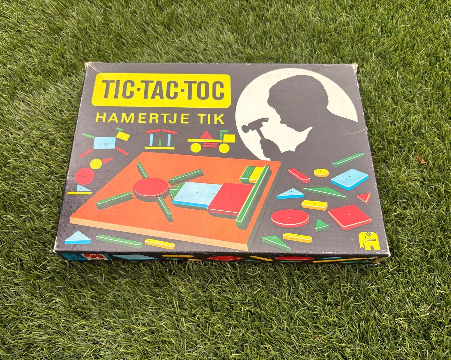 Vintage Jumbo Tic-Tac-Toc Hamertje Tik Spel, Ophalen of Verzenden, Gebruikt, Overige merken