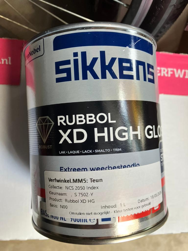Sikkens Rubbol XD High Gloss, Overige kleuren, Nieuw, Ophalen of Verzenden, Verf