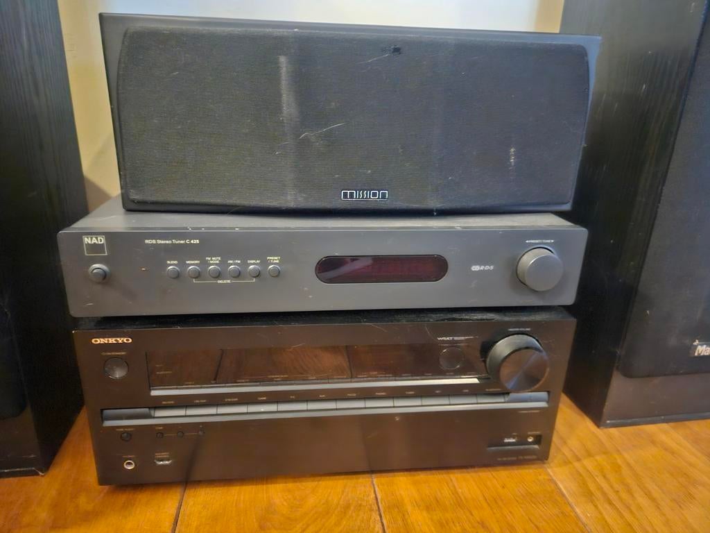 Compleet 5.1 Stereo Set met Onkyo TX-636 Receiver, Gebruikt, Losse componenten, Tuner of Radio, Ophalen