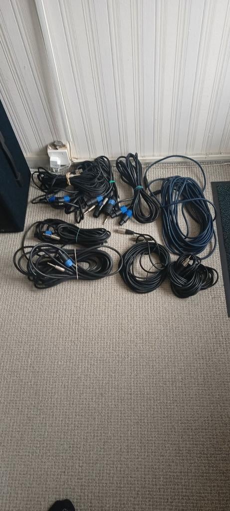 Opruiming Speakon, XLR,Jack, kabels en flight case., Ophalen of Verzenden