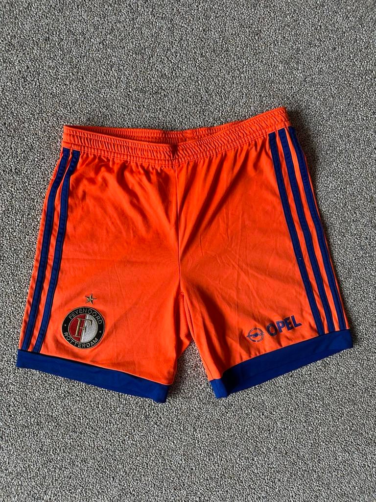 Feyenoord broek oranje/blauw maat 152, Ophalen of Verzenden, Zo goed als nieuw, Jongen, Broek