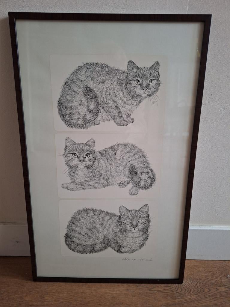 Originele pentekeningen Ella van Schaik, Ophalen of Verzenden